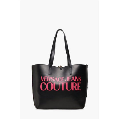 JEANS COUTURE Reversible Faux Leather Tote Bag with Matched