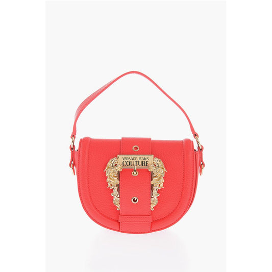 JEANS COUTURE Texture Faux Leather Shoulder Bag with Maxi Go