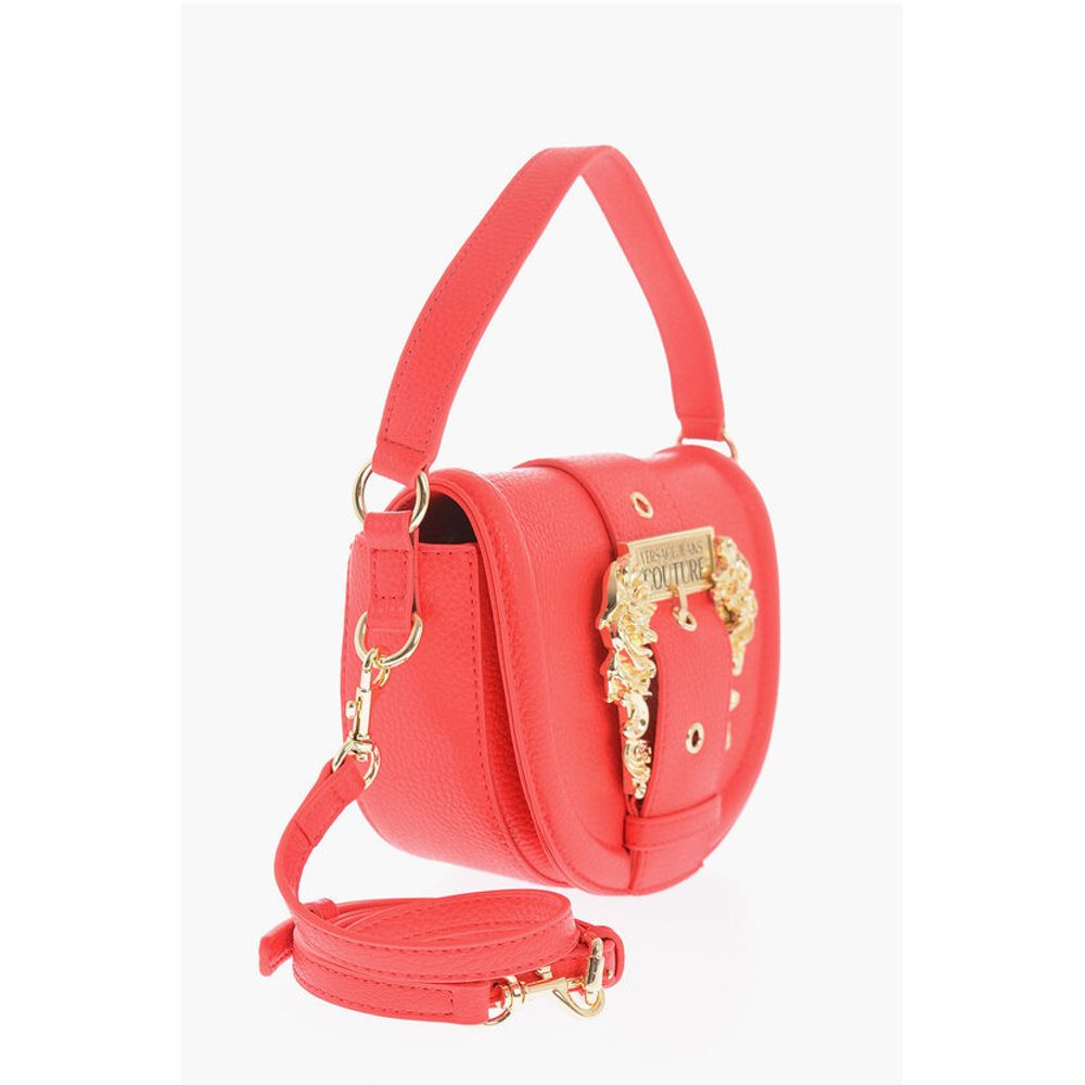 JEANS COUTURE Texture Faux Leather Shoulder Bag with Maxi Go