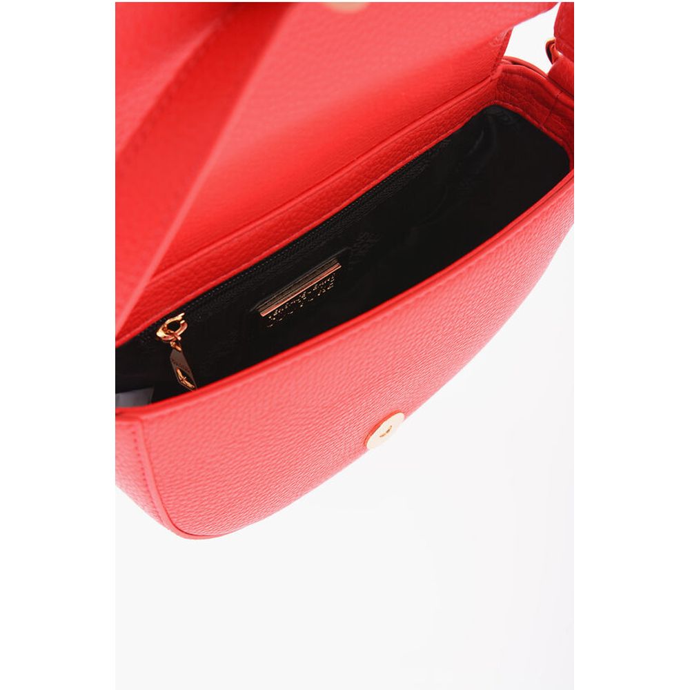 JEANS COUTURE Texture Faux Leather Shoulder Bag with Maxi Go