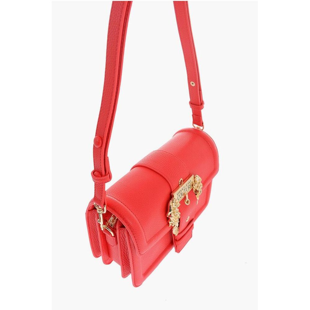JEANS COUTURE Faux Leather Shoulder Bag with Golden Buckle