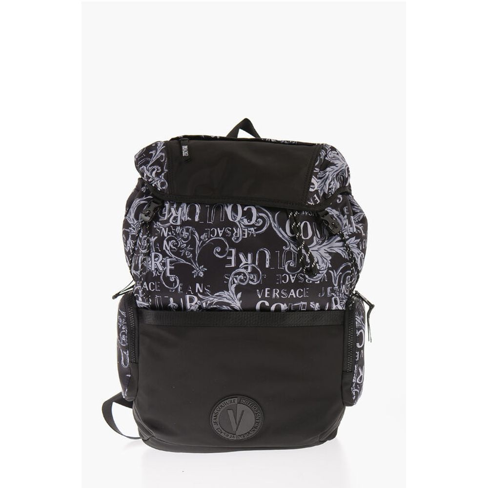JEANS COUTURE All-Over Logo Multipockets Backpack