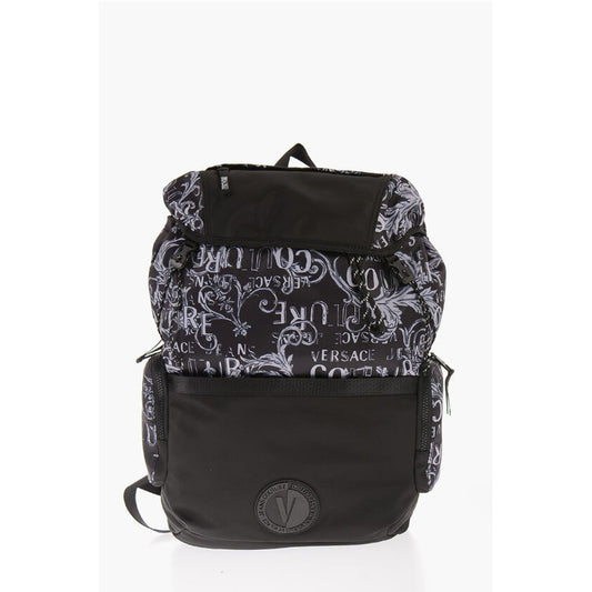 JEANS COUTURE All-Over Logo Multipockets Backpack