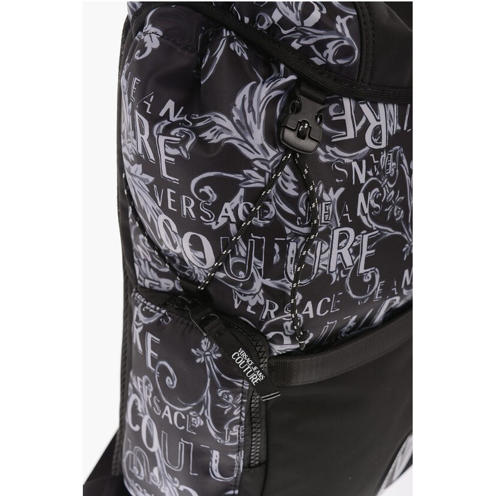 JEANS COUTURE All-Over Logo Multipockets Backpack