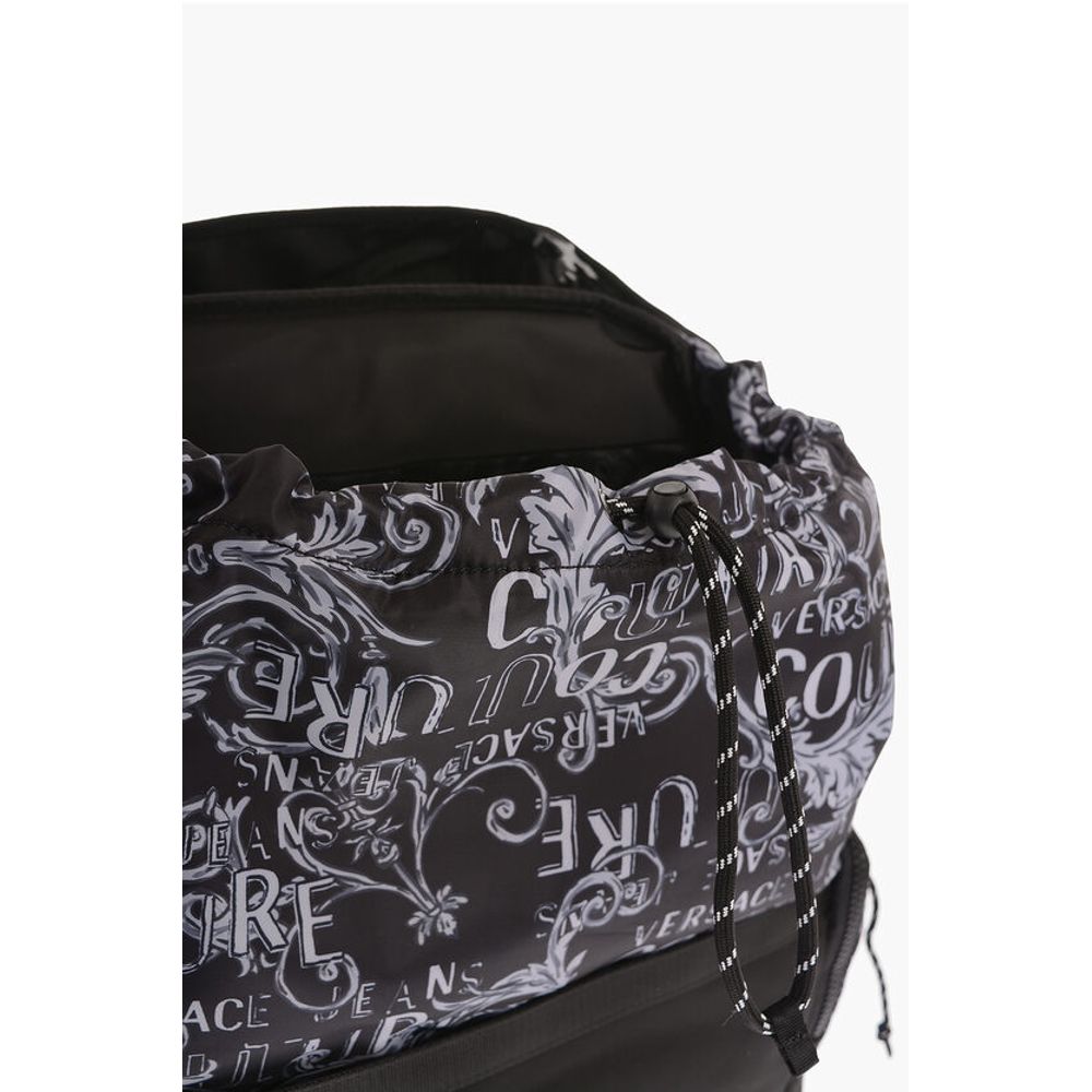 JEANS COUTURE All-Over Logo Multipockets Backpack