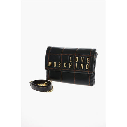LOVE Faux Leather Clutch With Embossed and Golden Logo