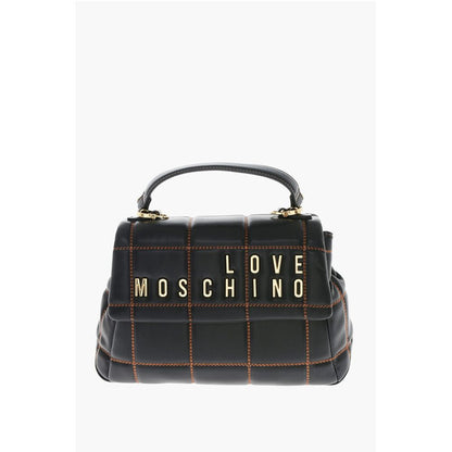 LOVE Quilted Faux Leather Bag with Golden Logo