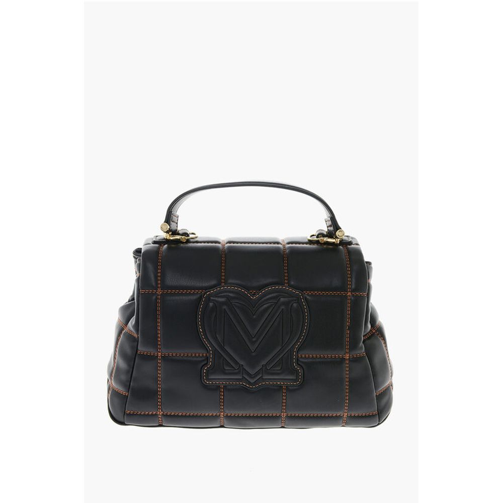 LOVE Quilted Faux Leather Bag with Golden Logo