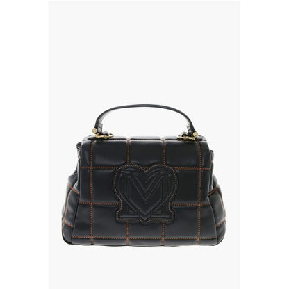 LOVE Quilted Faux Leather Bag with Golden Logo