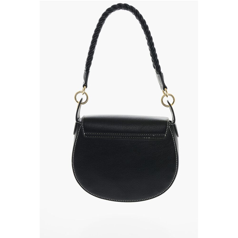 LOVE Faux Leather Saddle Bag with Braided Details
