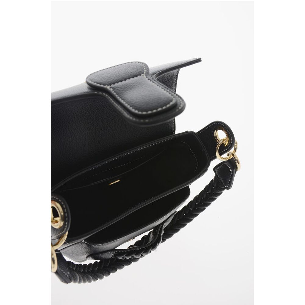 LOVE Faux Leather Saddle Bag with Braided Details