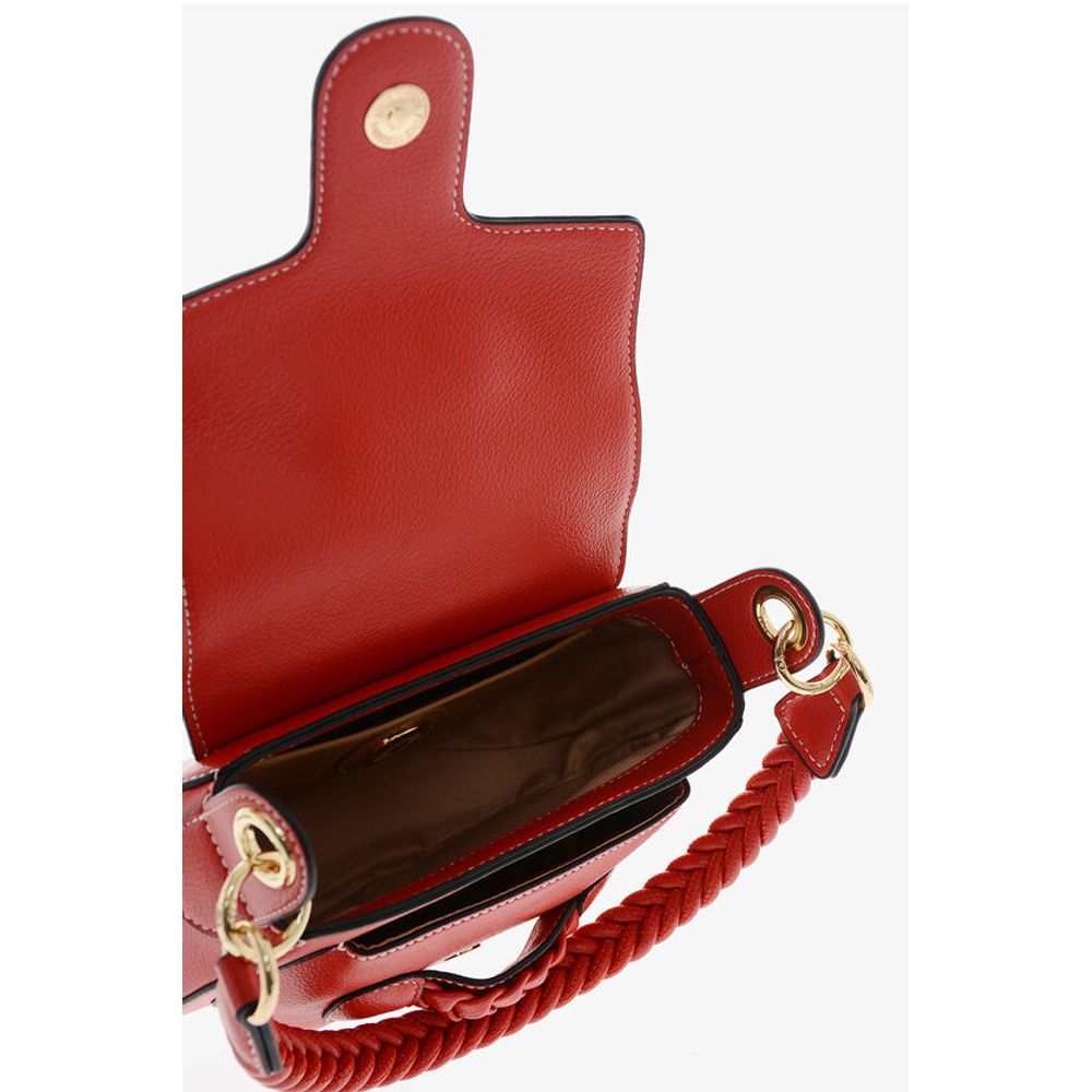 LOVE Faux Leather Saddle Bag with Braided Details