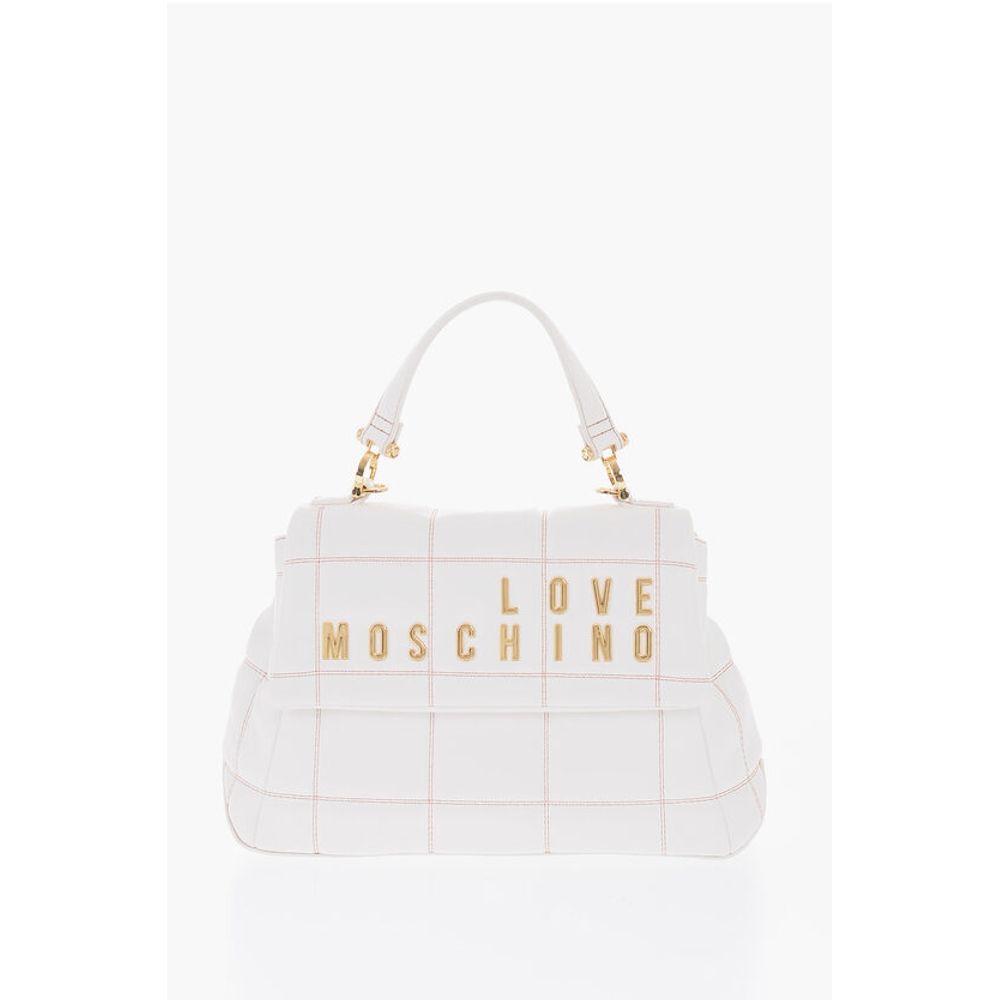 LOVE Quilted Faux Leather Bag with Golden Logo