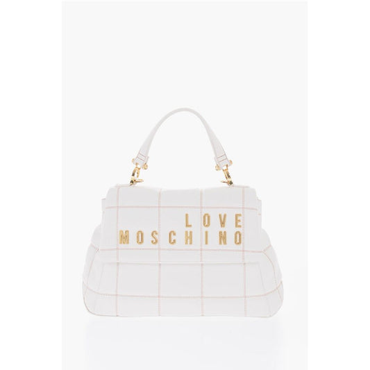 LOVE Quilted Faux Leather Bag with Golden Logo