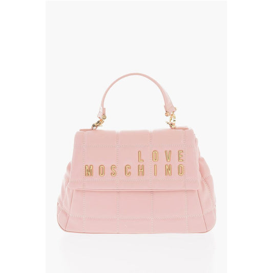 LOVE Quilted Faux Leather Bag with Golden Logo
