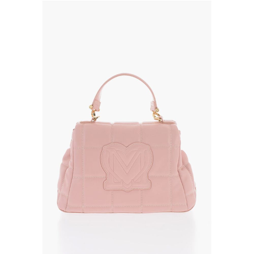 LOVE Quilted Faux Leather Bag with Golden Logo