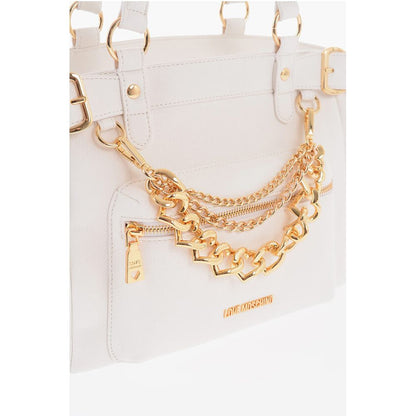 LOVE Faux Leather Shoulder Bag with Removable Golden Charm