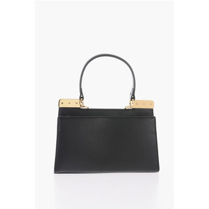 LOVE 2 Compartment Faux Leather Handle Bag with Removable Sh
