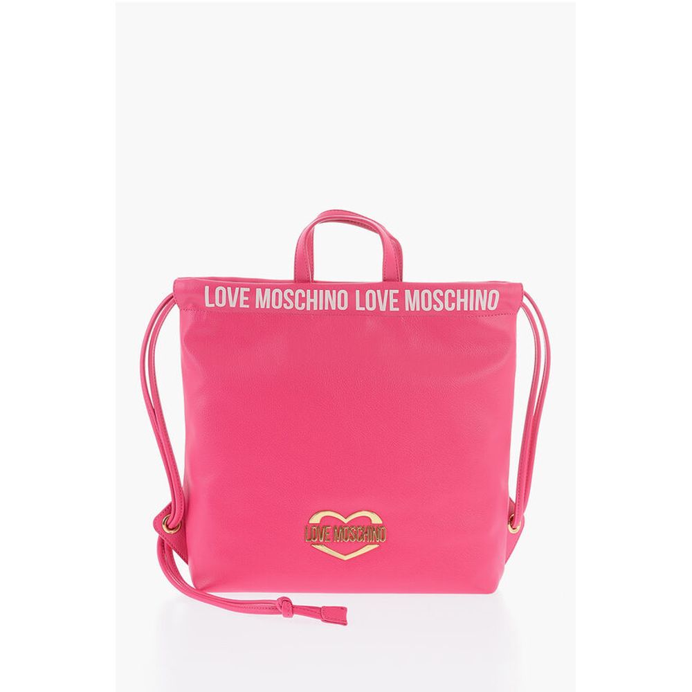 LOVE Faux Leather Handbag with Printed Logo