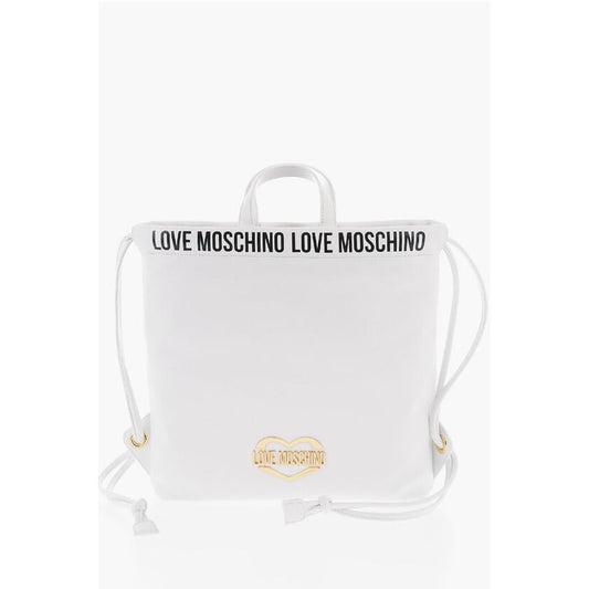 LOVE Faux Leather Handbag with Printed Logo