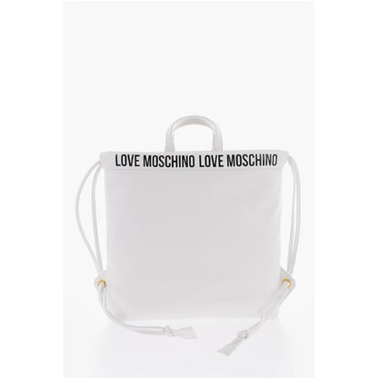 LOVE Faux Leather Handbag with Printed Logo