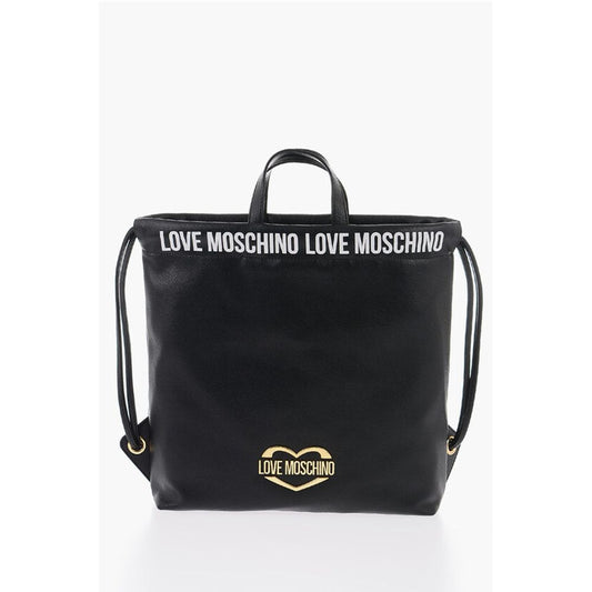 LOVE Faux Leather Handbag with Printed Logo