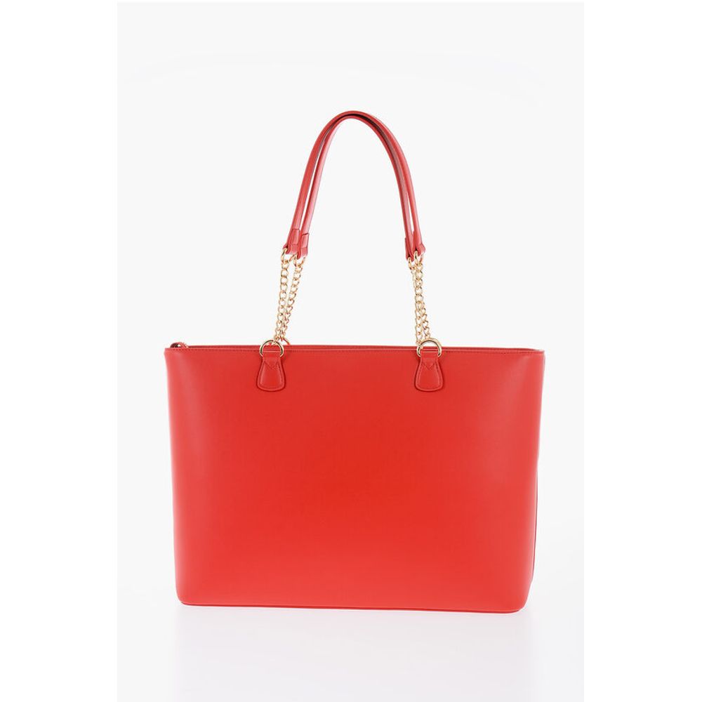 LOVE Faux Leather Tote Bag with Golden Details