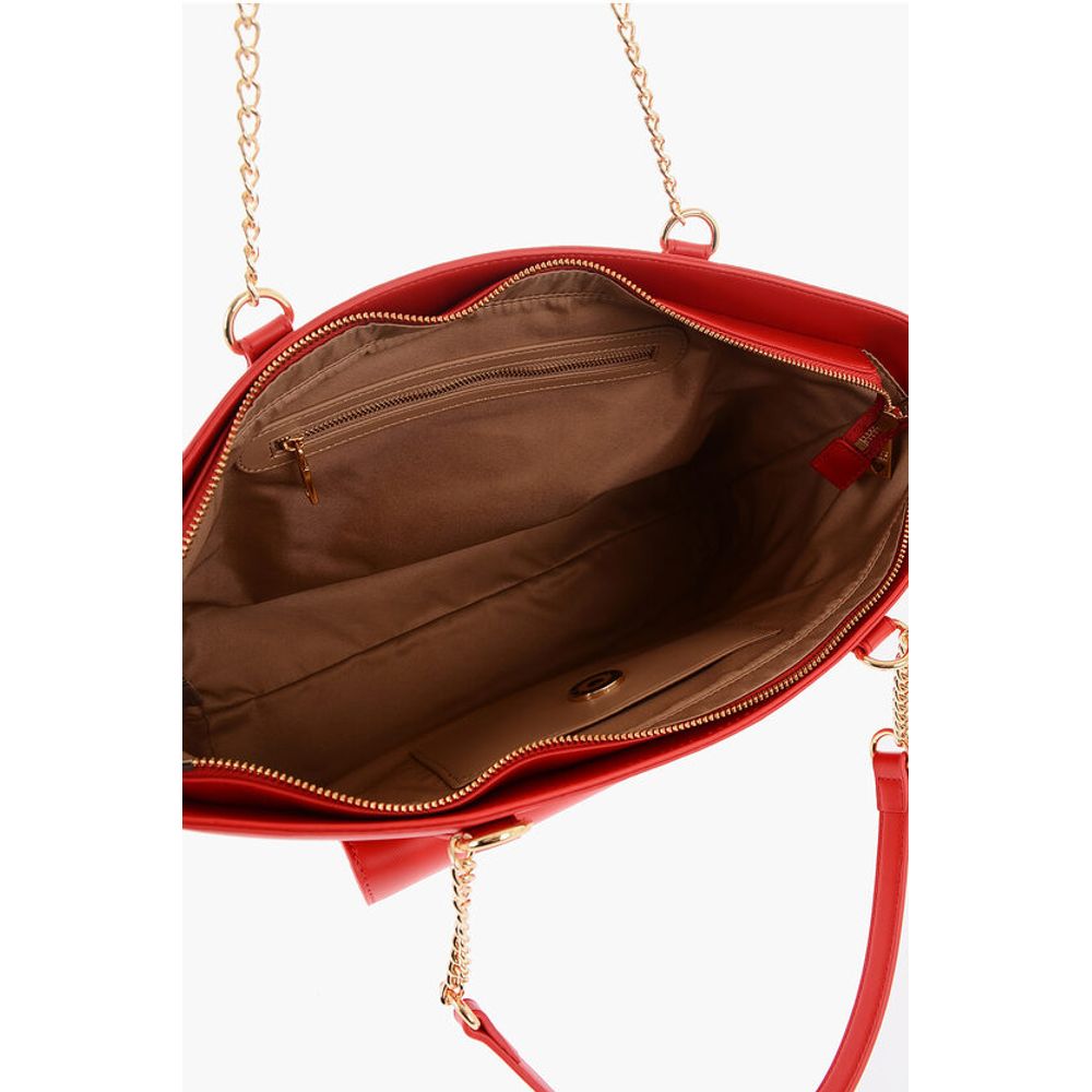 LOVE Faux Leather Tote Bag with Golden Details