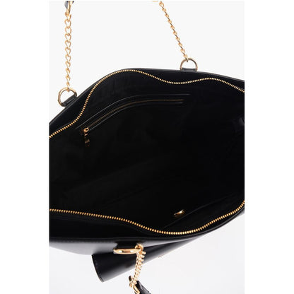 LOVE Faux Leather Tote Bag with Golden Details