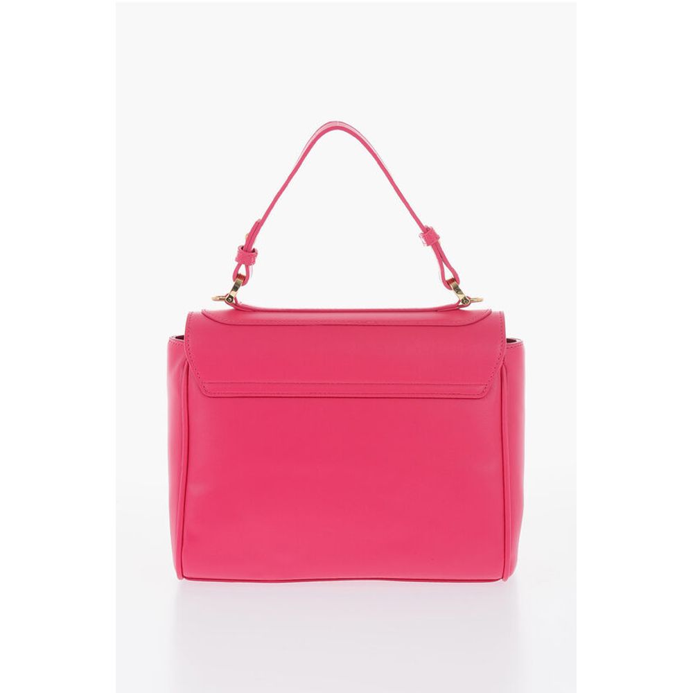 LOVE Faux Leather Shoulder Bag with Metal Golden Logo