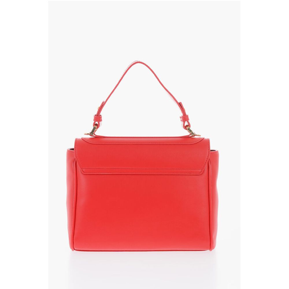 LOVE Faux Leather Shoulder Bag with Metal Golden Logo