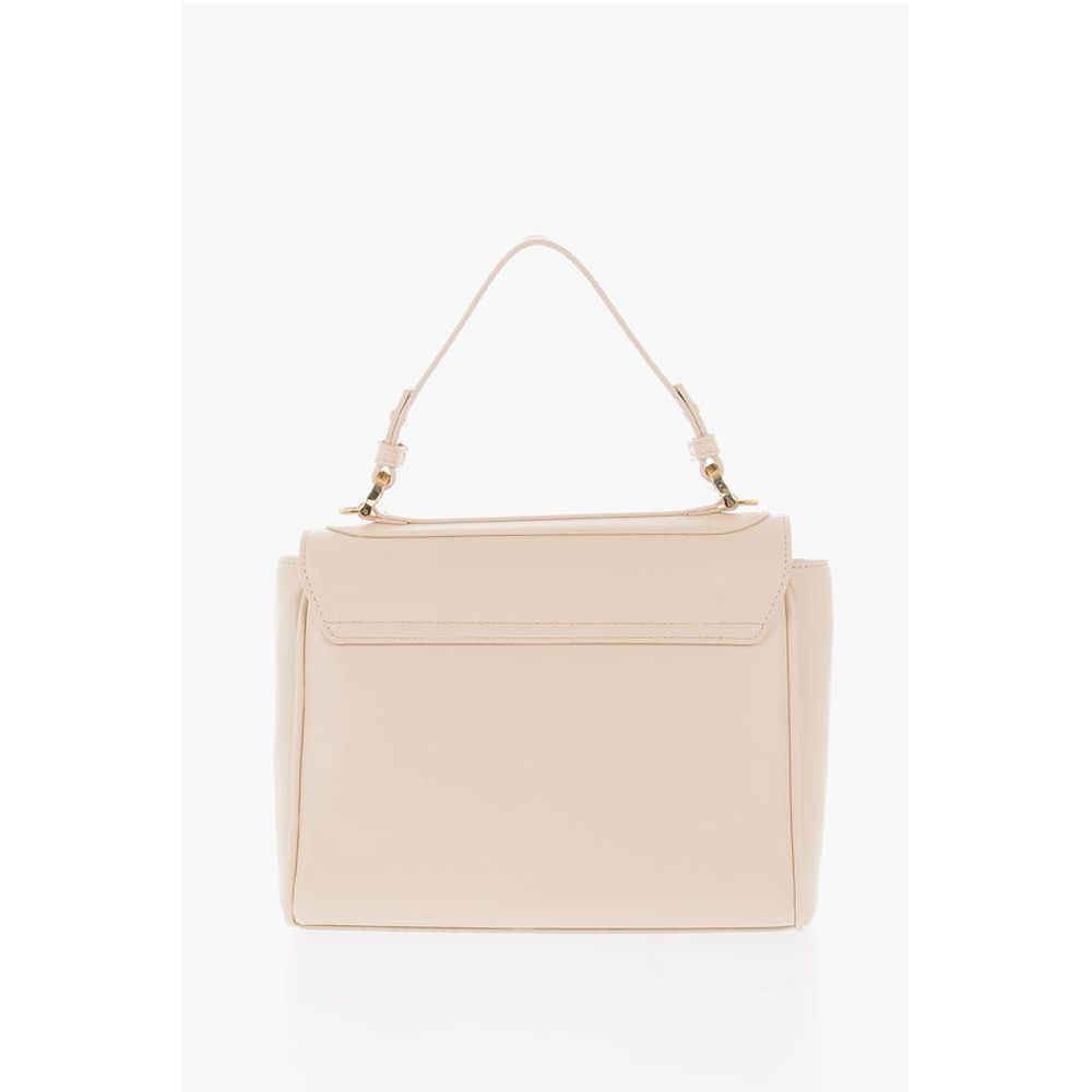 LOVE Faux Leather Shoulder Bag with Metal Golden Logo