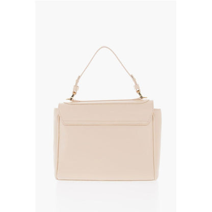 LOVE Faux Leather Shoulder Bag with Metal Golden Logo