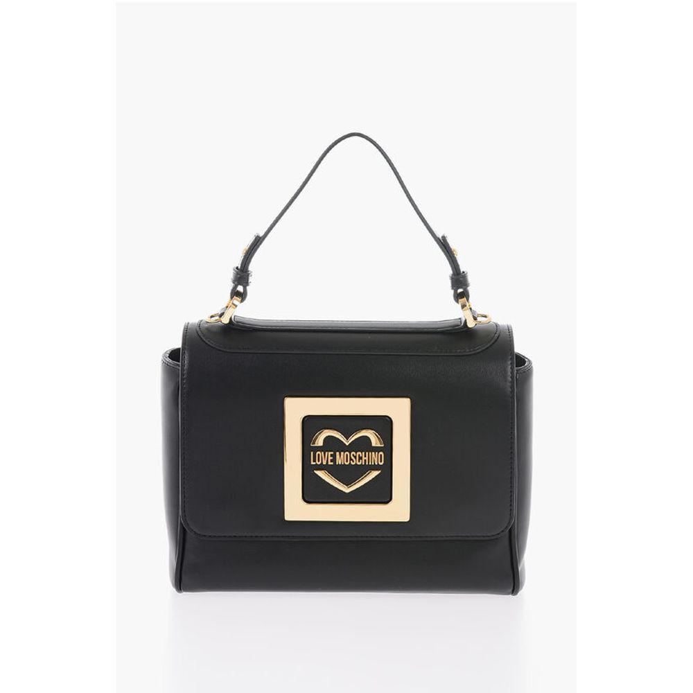 LOVE Faux Leather Shoulder Bag with Golden Details