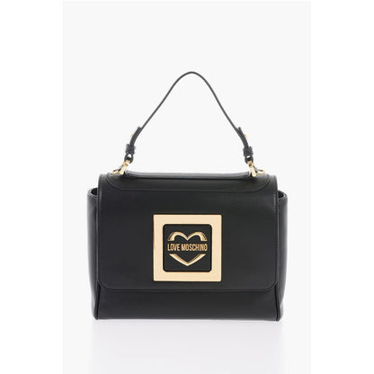 LOVE Faux Leather Shoulder Bag with Golden Details