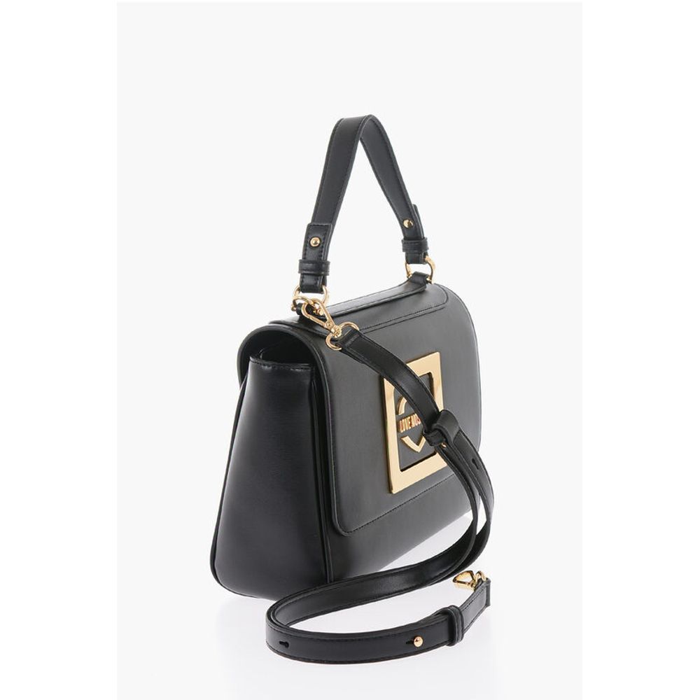 LOVE Faux Leather Shoulder Bag with Golden Details
