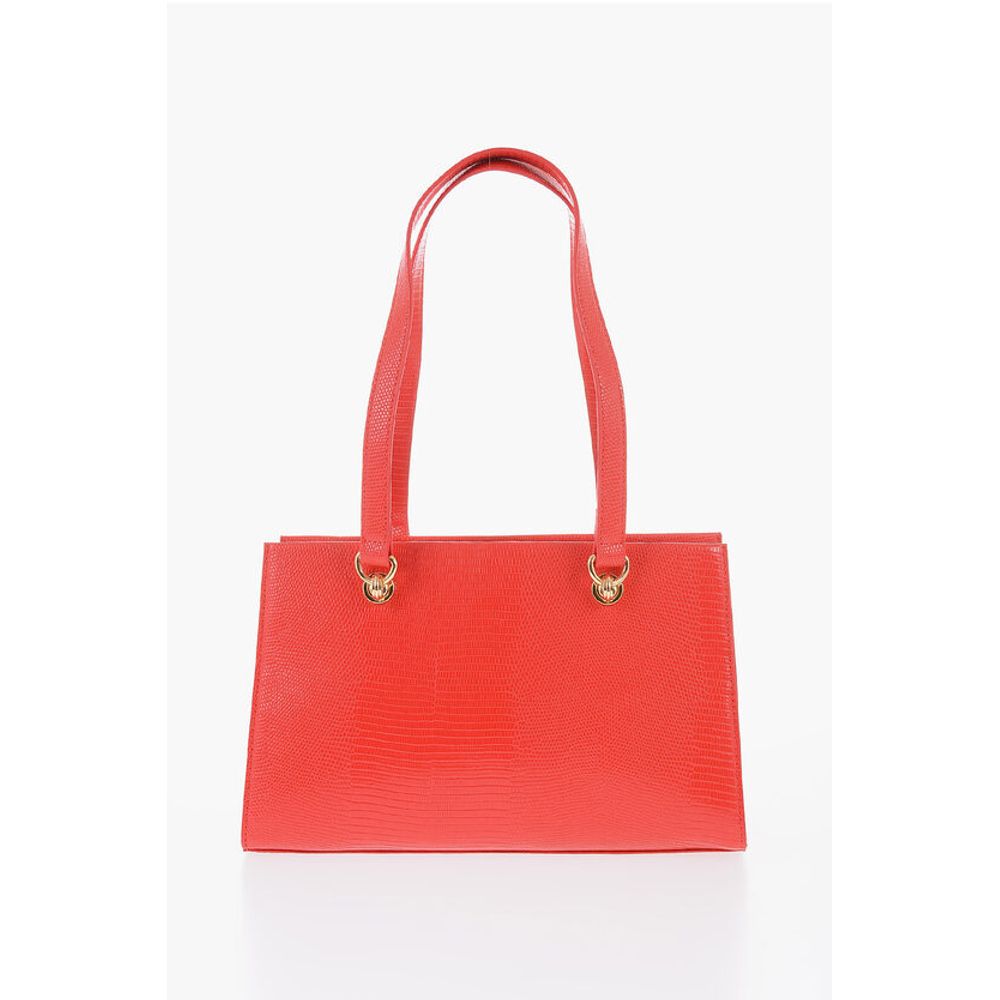 LOVE Faux Leather Shoulder Bag with Golden Details