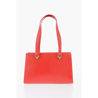 LOVE Faux Leather Shoulder Bag with Golden Details