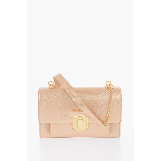 LOVE Metallic Faux Leather Shoulder Bag