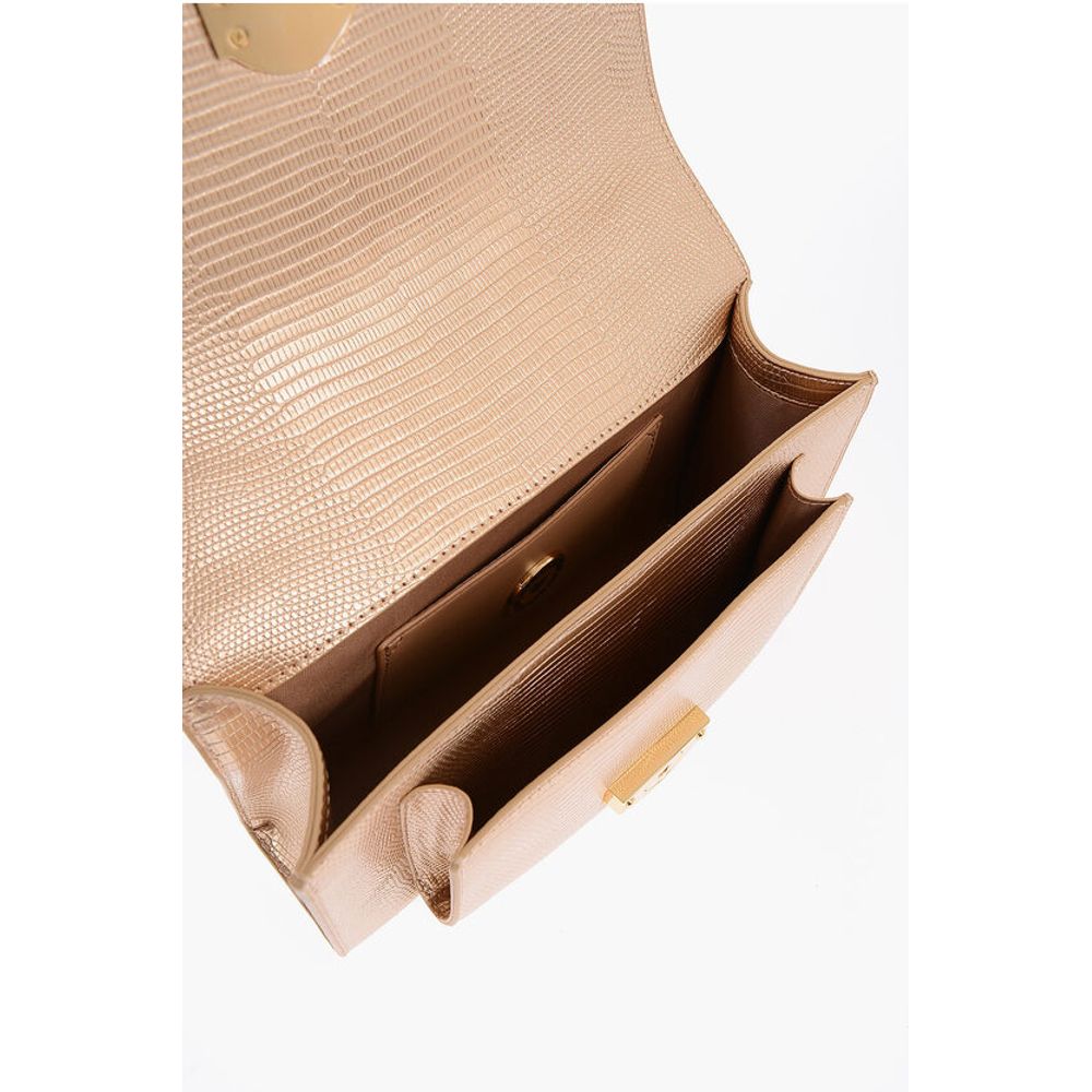 LOVE Metallic Faux Leather Shoulder Bag