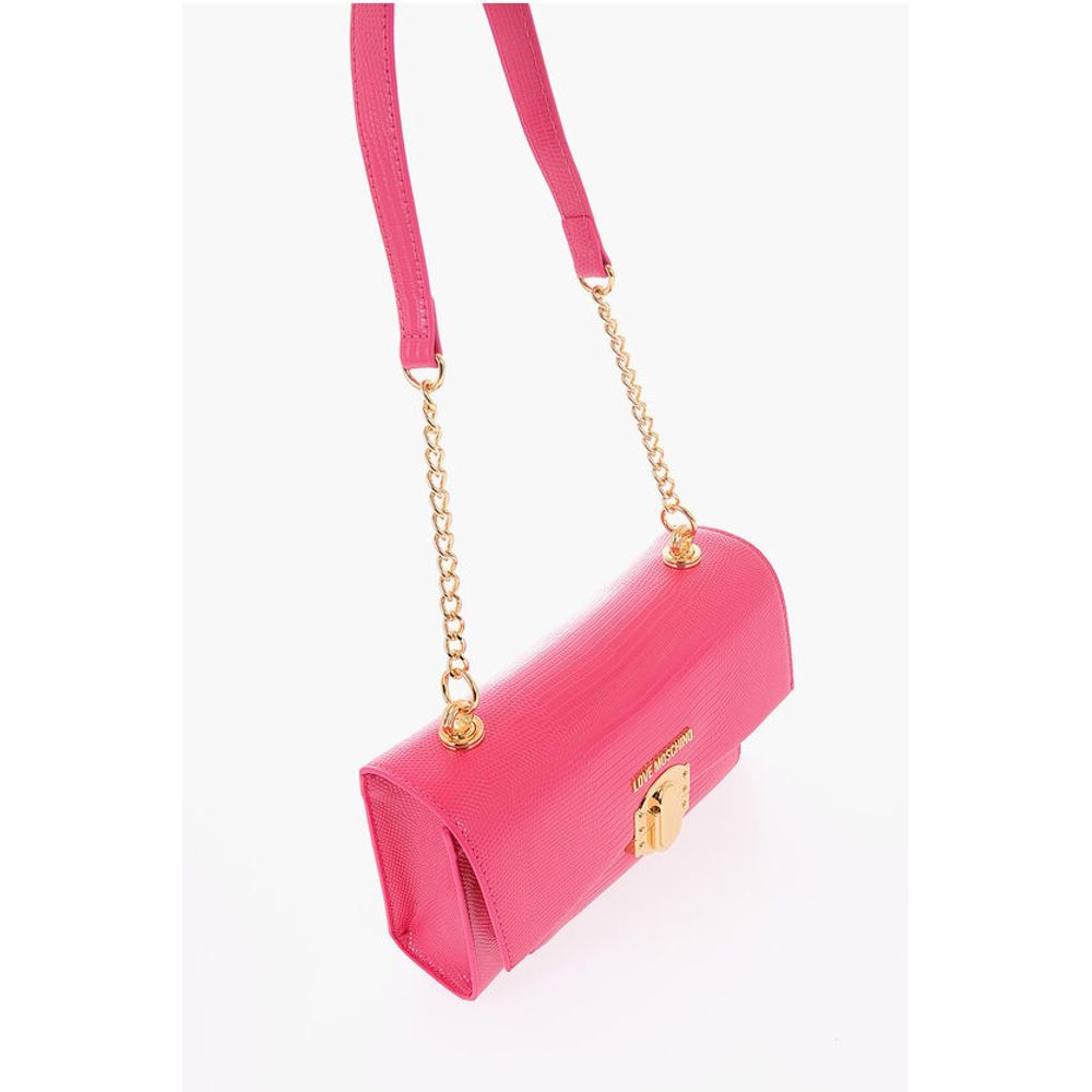 LOVE Faux Leather Shoulder Bag with Metal Magnetic Closure