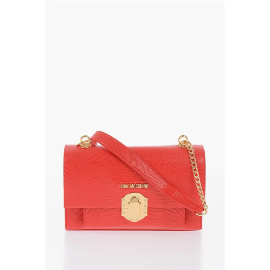 LOVE Faux Leather Shoulder Bag with Metal Magnetic Closure