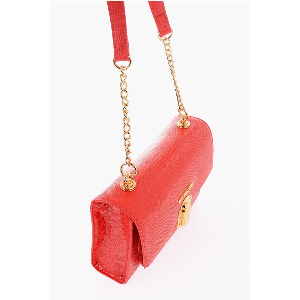 LOVE Faux Leather Shoulder Bag with Metal Magnetic Closure