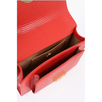 LOVE Faux Leather Shoulder Bag with Metal Magnetic Closure
