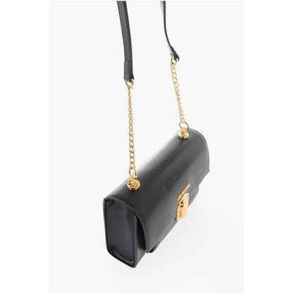 LOVE Faux Leather Shoulder Bag with Metal Magnetic Closure