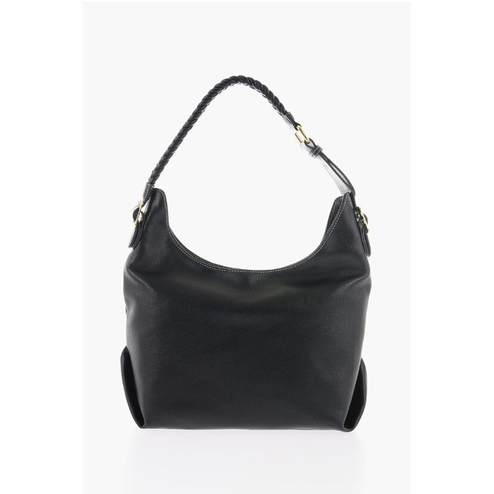 LOVE Faux Leather Shoulder Bag with Braided Handle