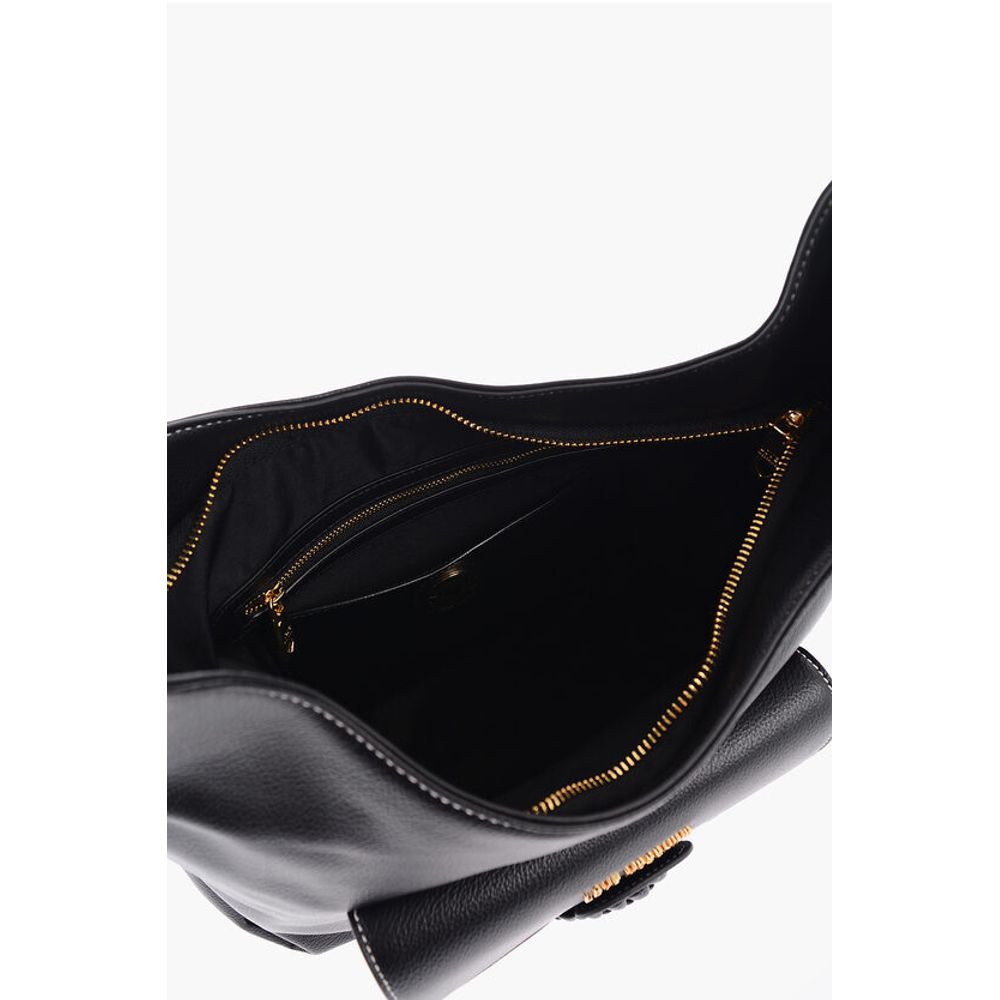 LOVE Faux Leather Shoulder Bag with Braided Handle