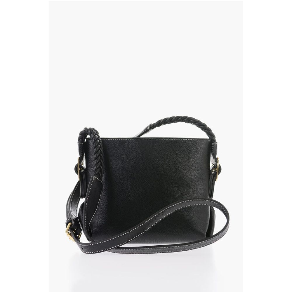 LOVE Faux Leather Crossbody Bag with Braided Details