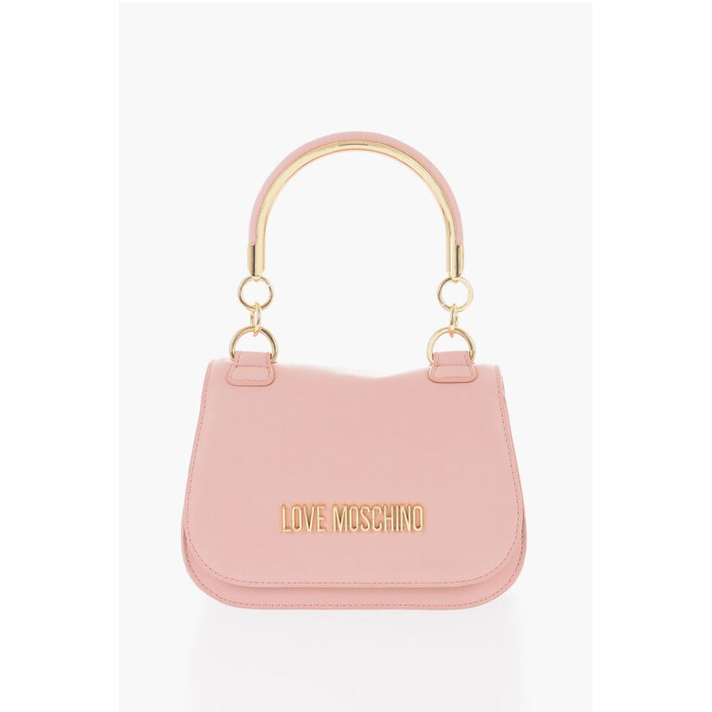 LOVE Faux Leather Handbag with Golden Handle and Removable S