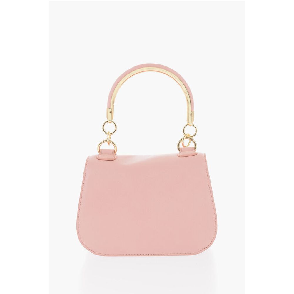 LOVE Faux Leather Handbag with Golden Handle and Removable S